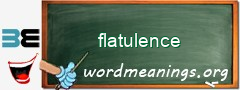 WordMeaning blackboard for flatulence